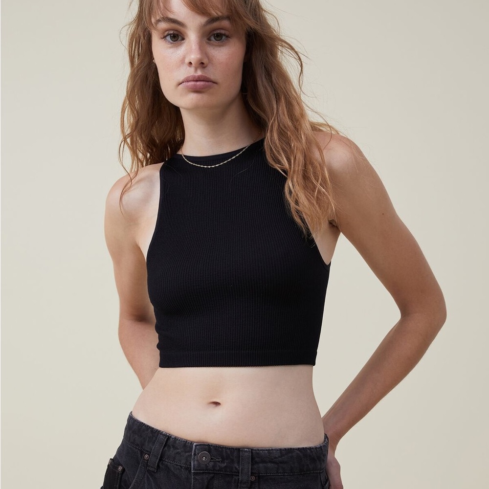 cotton on size extra small/small seamless benni high necked tank